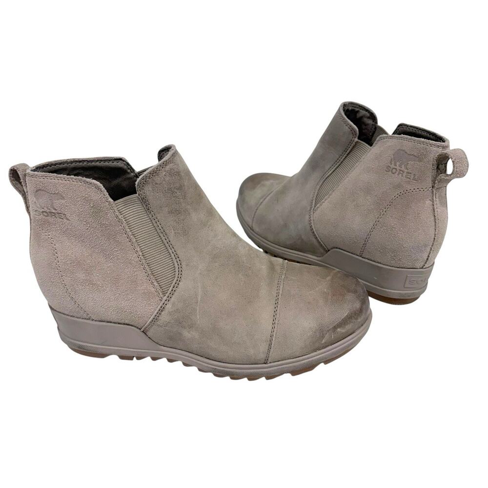Sorel | Chelsea Boots Evie ll Waterproof Suede Wedge- Size 7.5
